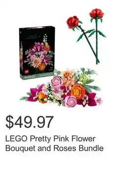 Costco LEGO Pretty Pink Flower Bouquet and Roses Bundle offer