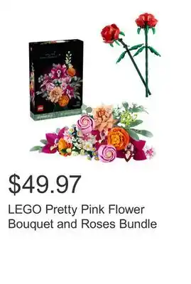 Costco LEGO Pretty Pink Flower Bouquet and Roses Bundle offer