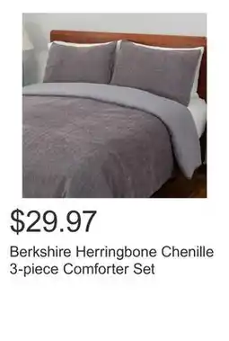 Costco Berkshire Herringbone Chenille 3-piece Comforter Set offer