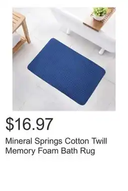 Costco Mineral Springs Cotton Twill Memory Foam Bath Rug offer