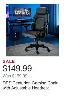 Costco DPS Centurion Gaming Chair with Adjustable Headrest offer