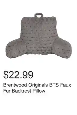 Costco Brentwood Originals BTS Faux Fur Backrest Pillow offer