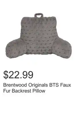 Costco Brentwood Originals BTS Faux Fur Backrest Pillow offer