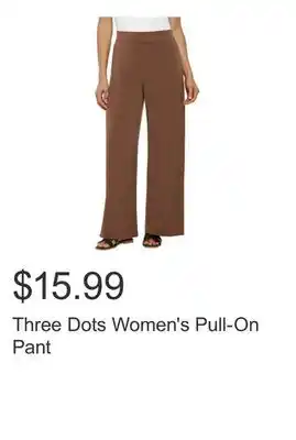 Costco Three Dots Women's Pull-On Pant offer
