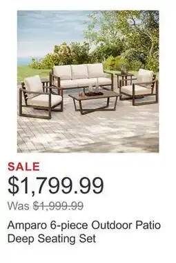Costco Amparo 6-piece Outdoor Patio Deep Seating Set offer
