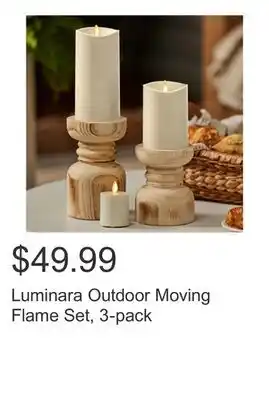 Costco Luminara Outdoor Moving Flame Set, 3-pack offer