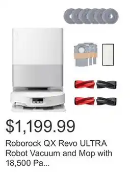 Costco Roborock QX Revo ULTRA Robot Vacuum and Mop with 18,500 Pa HyperForce and Multifunctional Dock 3.0 offer