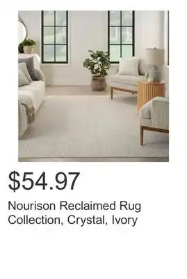 Costco Nourison Reclaimed Rug Collection, Crystal, Ivory offer