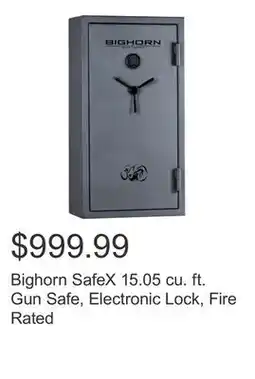 Costco Bighorn SafeX 15.05 cu. ft. Gun Safe, Electronic Lock, Fire Rated offer