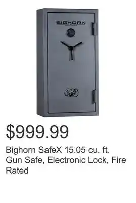 Costco Bighorn SafeX 15.05 cu. ft. Gun Safe, Electronic Lock, Fire Rated offer