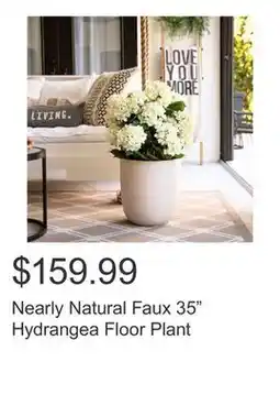 Costco Nearly Natural Faux 35 Hydrangea Floor Plant offer