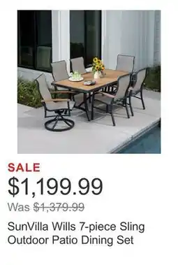 Costco SunVilla Wills 7-piece Sling Outdoor Patio Dining Set offer