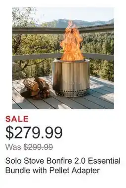 Costco Solo Stove Bonfire 2.0 Essential Bundle with Pellet Adapter offer