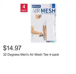 Costco 32 Degrees Men's Air Mesh Tee 4-pack offer