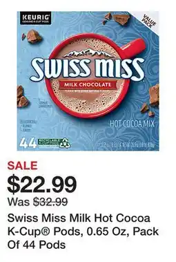 Office Depot Swiss Miss Milk Hot Cocoa K-Cup Pods, 0.65 Oz, Pack Of 44 Pods offer