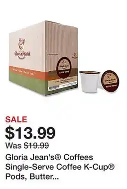 Office Depot Gloria Jean's Coffees Single-Serve Coffee K-Cup Pods, Butter Toffee, Carton Of 24 offer