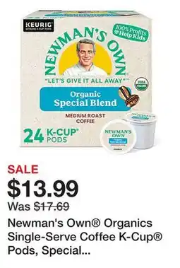 Office Depot Newman's Own Organics Single-Serve Coffee K-Cup Pods, Special Blend, Carton Of 24 offer