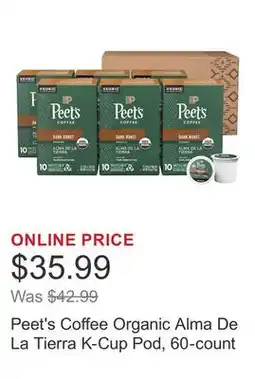 Costco Peet's Coffee Organic Alma De La Tierra K-Cup Pod, 60-count offer