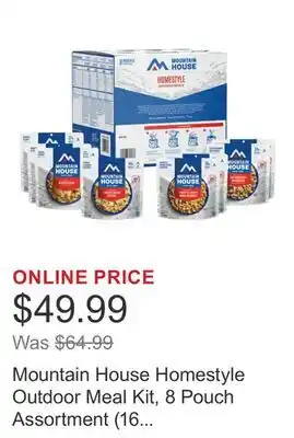 Costco Mountain House Homestyle Outdoor Meal Kit, 8 Pouch Assortment (16 Total Servings) offer