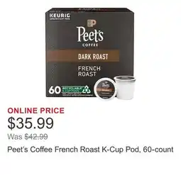 Costco Peet's Coffee French Roast K-Cup Pod, 60-count offer