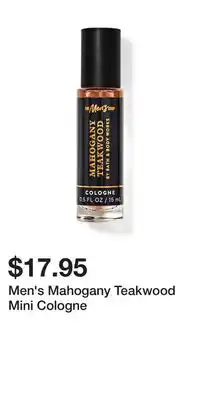 Bath & Body Works Men's Mahogany Teakwood Mini Cologne offer