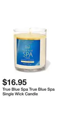 Bath & Body Works True Blue Spa True Blue Spa Single Wick Candle offer
