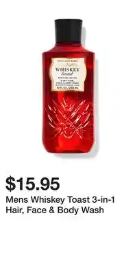 Bath & Body Works Mens Whiskey Toast 3-in-1 Hair, Face & Body Wash offer