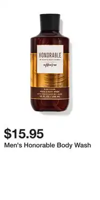 Bath & Body Works Men's Honorable Body Wash offer