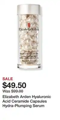 Ulta Beauty Elizabeth Arden Hyaluronic Acid Ceramide Capsules Hydra-Plumping Serum offer