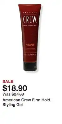 Ulta Beauty American Crew Firm Hold Styling Gel offer