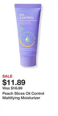 Ulta Beauty Peach Slices Oil Control Mattifying Moisturizer offer