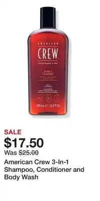 Ulta Beauty American Crew 3-In-1 Shampoo, Conditioner and Body Wash offer