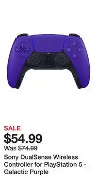 Game Stop Sony DualSense Wireless Controller for PlayStation 5 - Galactic Purple offer