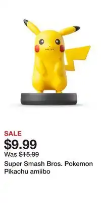 Game Stop Super Smash Bros. Pokemon Pikachu amiibo offer