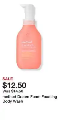 Ulta Beauty method Dream Foam Foaming Body Wash offer