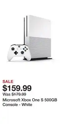 Game Stop Microsoft Xbox One S 500GB Console - White offer