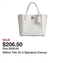 Belk Willow Tote 24 in Signature Canvas offer