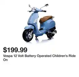 Belk Vespa 12 Volt Battery Operated Children's Ride On offer