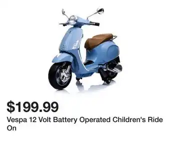 Belk Vespa 12 Volt Battery Operated Children's Ride On offer