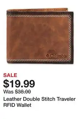 Belk Leather Double Stitch Traveler RFID Wallet offer