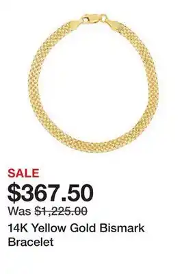 Belk 14K Yellow Gold Bismark Bracelet offer