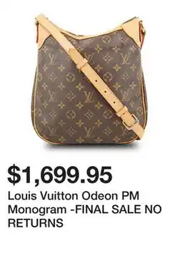 Belk Louis Vuitton Odeon PM Monogram -FINAL SALE NO RETURNS offer