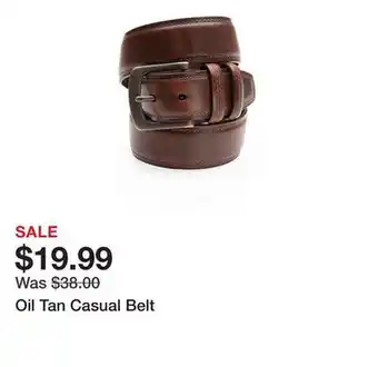 Belk Oil Tan Casual Belt offer