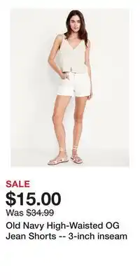 Old Navy Old Navy High-Waisted OG Jean Shorts -- 3-inch inseam offer