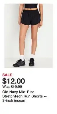 Old Navy Old Navy Mid-Rise StretchTech Run Shorts -- 3-inch inseam offer