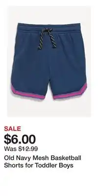 Old Navy Old Navy Mesh Basketball Shorts for Toddler Boys offer