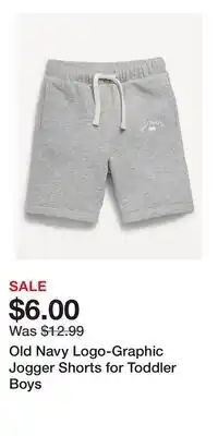 Old Navy Old Navy Logo-Graphic Jogger Shorts for Toddler Boys offer