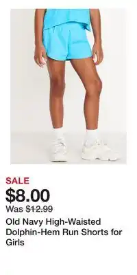Old Navy Old Navy High-Waisted Dolphin-Hem Run Shorts for Girls offer
