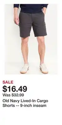 Old Navy Old Navy Lived-In Cargo Shorts -- 9-inch inseam offer