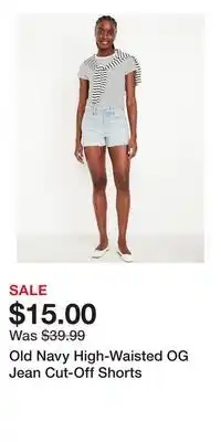 Old Navy Old Navy High-Waisted OG Jean Cut-Off Shorts offer